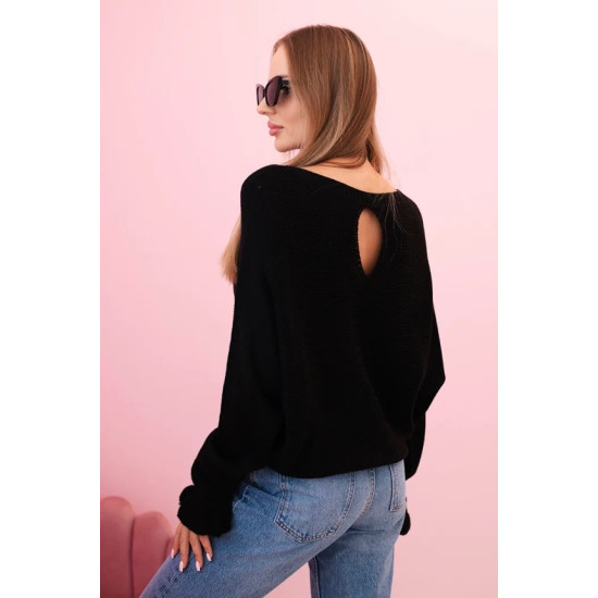 Moteriškas juodas megztinis Aidina Moteriški megztiniai
