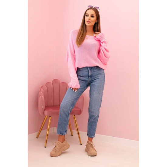 Moteriškas rožinis megztinis Aidina Moteriški megztiniai