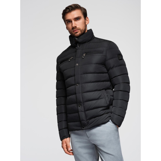 Men's black jacket Olten V1 OM-JALP-0260 - For men Men's black jacket Olten Men's Jackets and Coats