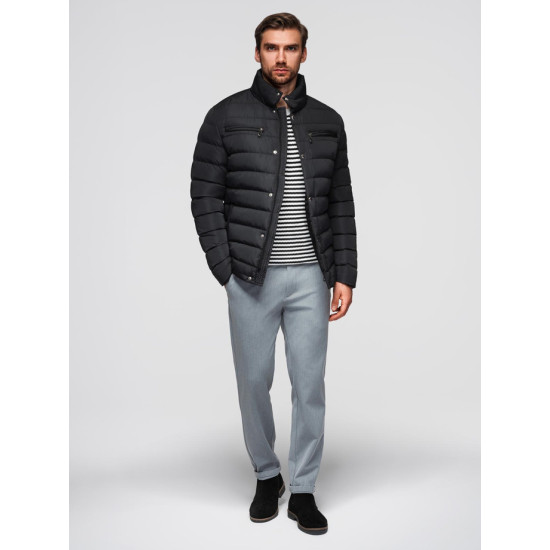 Men's black jacket Olten V1 OM-JALP-0260 - For men Men's black jacket Olten Men's Jackets and Coats