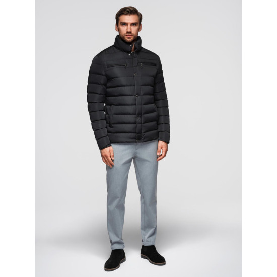 Men's black jacket Olten V1 OM-JALP-0260 - For men Men's black jacket Olten Men's Jackets and Coats
