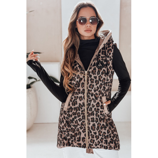 Moteriška rusva leopardo rašto liemenė Elmera Moteriškos liemenės