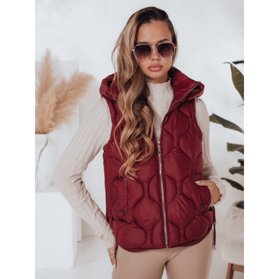 Moteriška bordo liemenė Jener TY5017 - Moterims Moteriška bordo liemenė Jener Moteriškos liemenės