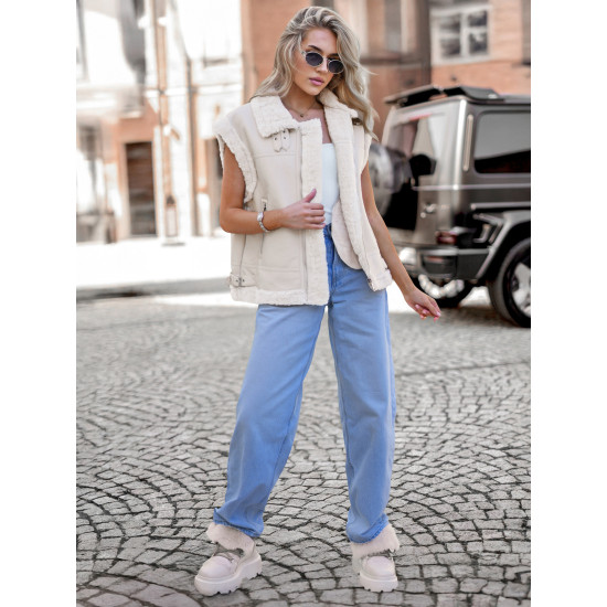 Moteriška rusva odinė liemenė Sara Moteriškos liemenės