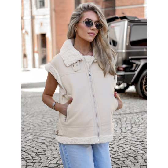 Moteriška rusva odinė liemenė Sara Moteriškos liemenės