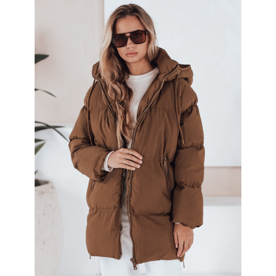 Moteriška dygsniuota ruda striukė Letis Moteriškos striukės