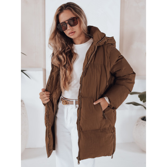 Moteriška dygsniuota ruda striukė Letis Moteriškos striukės