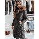 Moteriška ilga juoda su rudu kailiuku striukė Inter Moteriškos striukės
