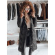 Moteriška ilga juoda su rudu kailiuku striukė Inter Moteriškos striukės