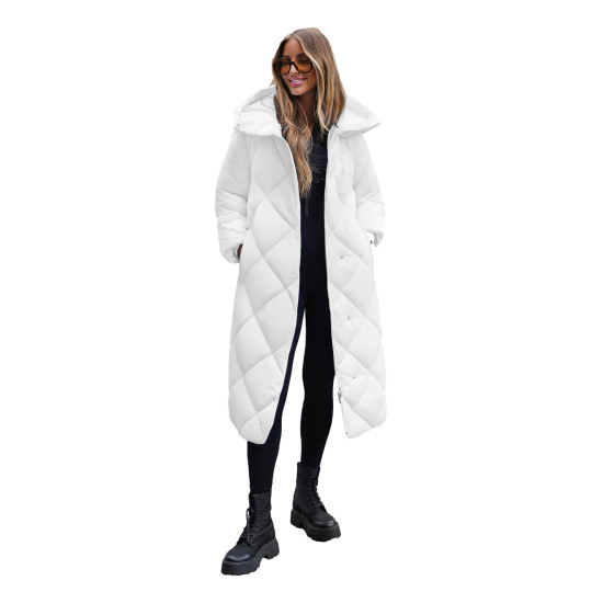 Balta sieviešu stepēta ziemas jaka Coco JS/5M3173/281