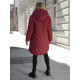 Moteriška žieminė dvipusė bordo striukė su gobtuvu Ela JS/5M3352/1 - Moterims Moteriška žieminė dvipusė bordo striukė su gobtuvu Ela Moteriškos striukės