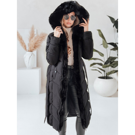 Moteriška dygsniuota juoda striukė Oris Moteriškos striukės