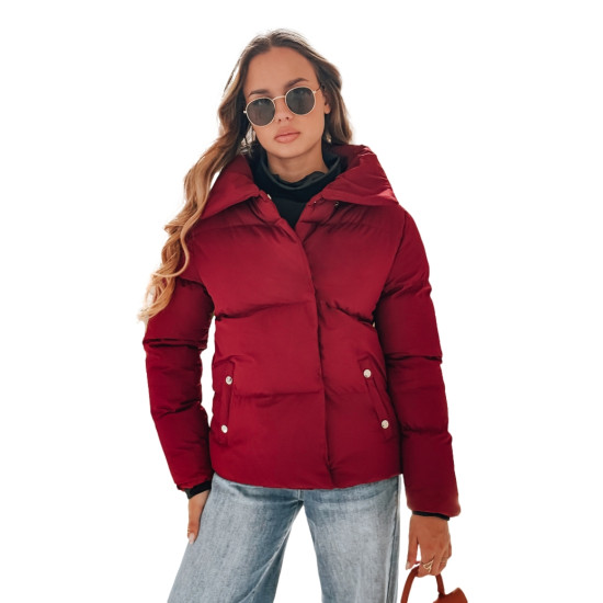 Moteriška žiemeinė bordo spalvos striukė Lari TY4957 - Moterims Moteriška žiemeinė bordo spalvos striukė Lari Moteriškos striukės