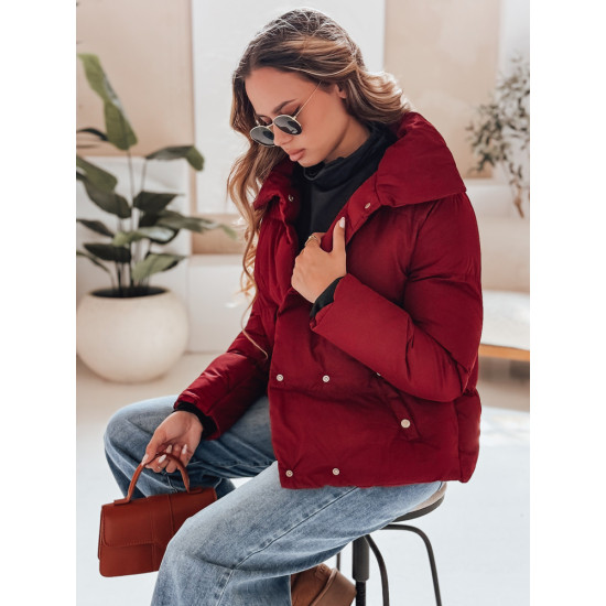 Moteriška žiemeinė bordo spalvos striukė Lari TY4957 - Moterims Moteriška žiemeinė bordo spalvos striukė Lari Moteriškos striukės