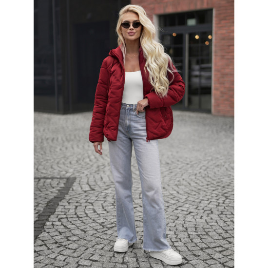 Moteriška bordo spalvos striukė Erlin JS/16M9300/06Z - Moterims Moteriška bordo spalvos striukė Erlin Moteriškos striukės