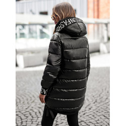 Juoda blizgi striukė Agor