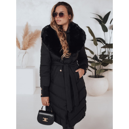Moteriška žieminė juoda striukė Karlin TY5076 - Moterims Moteriška žieminė juoda striukė Karlin Moteriškos striukės