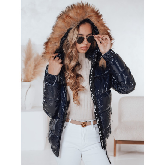 Moteriška blizgi tamsiai mėlyna striukė Melani Moteriškos striukės