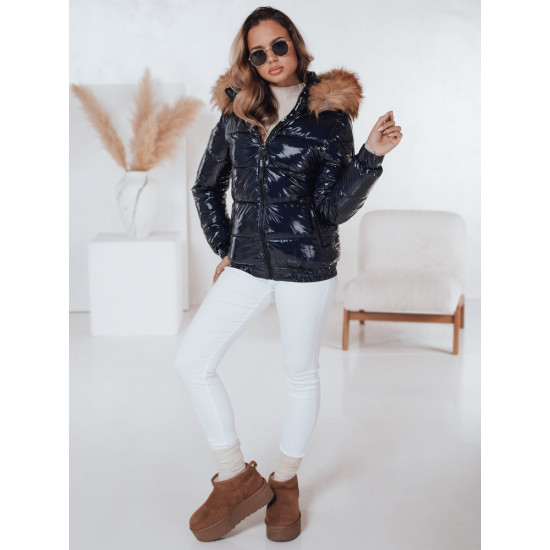 Moteriška blizgi tamsiai mėlyna striukė Melani Moteriškos striukės