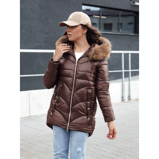 Moteriška žieminė ruda striukė Jessica Moteriškos striukės