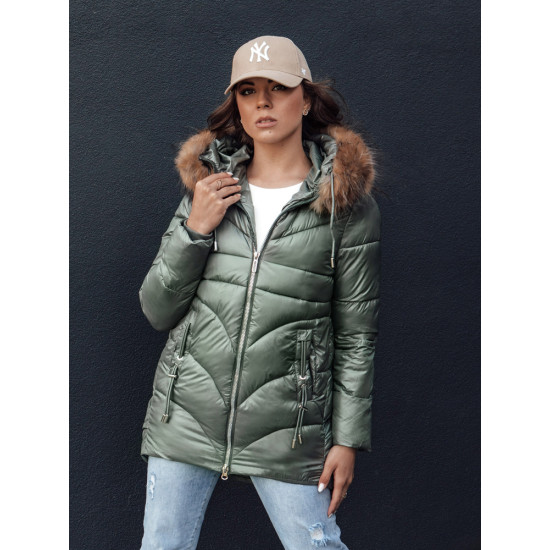 Moteriška žieminė žalia striukė Jessica Moteriškos striukės