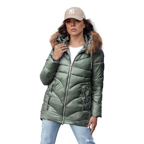 Moteriška žieminė žalia striukė Jessica Moteriškos striukės