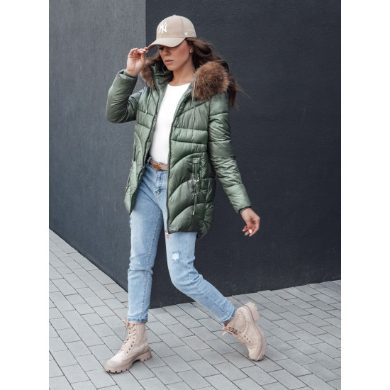 Moteriška žieminė žalia striukė Jessica Moteriškos striukės