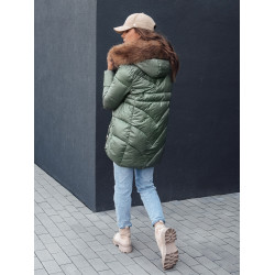 Moteriška žieminė žalia striukė Jessica