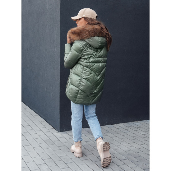 Moteriška žieminė žalia striukė Jessica Moteriškos striukės