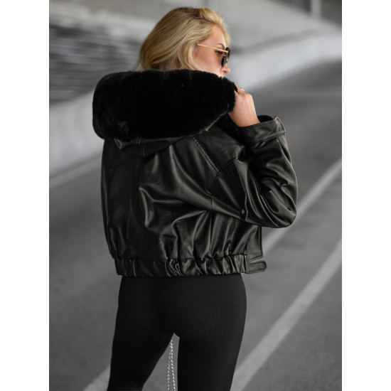 Women's black leather jacket Tiara Women's jackets
