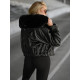 Women's black leather jacket Tiara Women's jackets