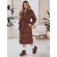 Moteriška tamsiai ruda dygsniuota striukė Favi Moteriškos striukės