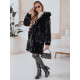 Moteriškas juodas paltas Modi Moteriškos striukės