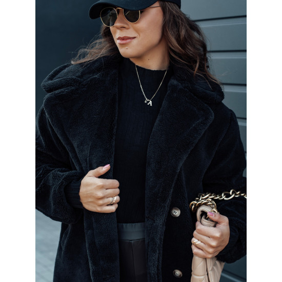 Moteriškas žieminis juodas paltas Luxer Moteriškos striukės