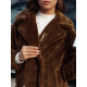 Moteriškas žieminis rudas paltas Luxer Moteriškos striukės