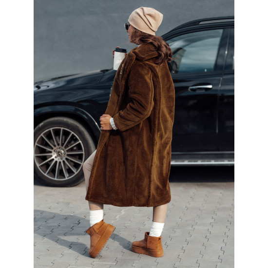 Moteriškas žieminis rudas paltas Luxer Moteriškos striukės