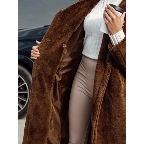 Moteriškas žieminis rudas paltas Luxer Moteriškos striukės