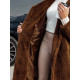 Moteriškas žieminis rudas paltas Luxer Moteriškos striukės
