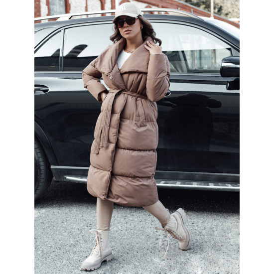 Moteriška šviesiai ruda dygsniuota striukė Favi Moteriškos striukės