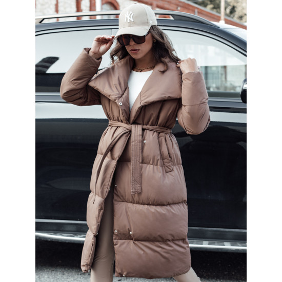 Moteriška šviesiai ruda dygsniuota striukė Favi Moteriškos striukės