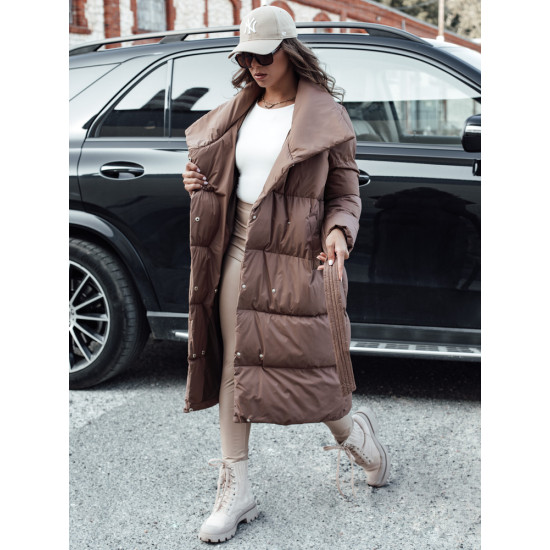 Moteriška šviesiai ruda dygsniuota striukė Favi Moteriškos striukės