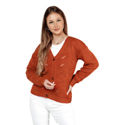 Moteriškas oranžinis megztinis Livi Moteriškas oranžinis megztinis Livi
