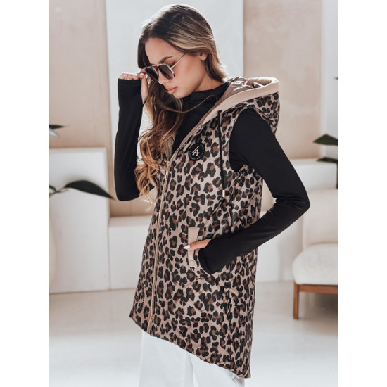 Moteriška rusva leopardo rašto liemenė Elmera Moteriškos liemenės