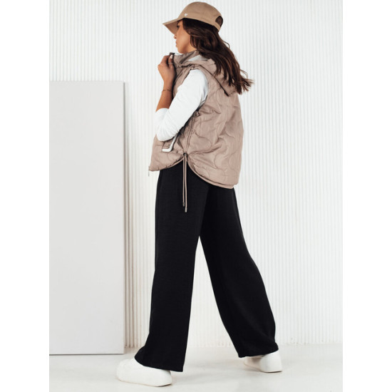 Women's brown hooded vest Teros Women's waistcoats