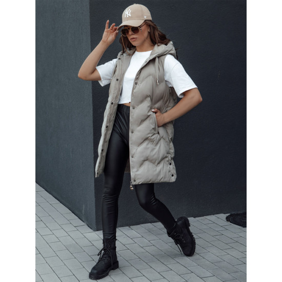 Moteriška dygsniuota rusva liemenė su gobtuvu Lily TY4528