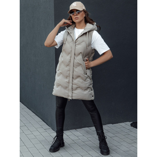 Moteriška dygsniuota rusva liemenė su gobtuvu Lily TY4528