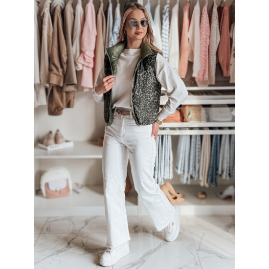 Moteriška žalia dvipusė liemenė Puff TY4824 - Moterims Moteriška žalia dvipusė liemenė Puff Moteriškos liemenės
