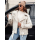 Women's white jacket with fur Lever TY4732 - For women Women's white jacket with fur Lever Women's jackets