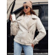 Women's white jacket with fur Lever TY4732 - For women Women's white jacket with fur Lever Women's jackets