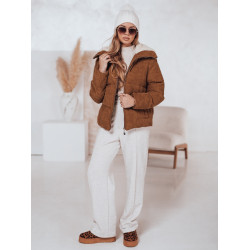 Moteriška žieminė ruda striukė Trendy Moteriška žieminė ruda striukė Trendy